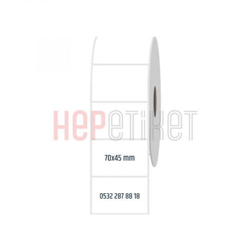 70x45 mm PP Opak Etiket